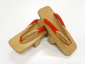 リサイクル　鼻緒ビロード桐下駄（22.5センチ）